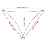 ZNTS Sun Shade Sail Beige 7x5x5 m 100% Polyester Oxford 4000967