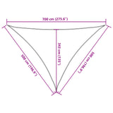 Sun Shade Sail White 7x5x5 m 100% Polyester Oxford 4001005