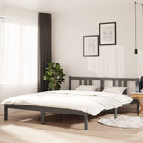 Bed Frame without Mattress Grey Solid Wood 160x200 cm 814896