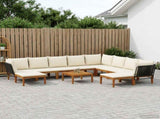 11 pcs Solid Acacia Wood & Rope Natural 3407723