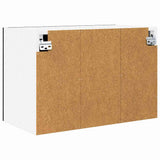 Hanging Cabinet with Door Black Oak and White 60 x 31 x 40 cm 884164