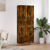 Highboard Smoked Oak 69,5x34x180 cm Engineered Wood 3195784