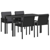 Garden Dining Set 13 pcs Black Poly Rattan 3422837