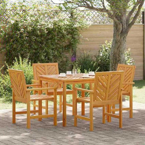 Garden Dining Set 5 pcs Brown Solid acacia wood 3154105