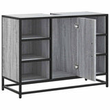 Bathroom Sink Cabinet Grey Sonoma 80x33x60 cm Engineered Wood 849292