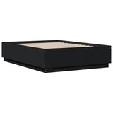 Bed Frame with LED without Mattress Black 120x190 cm Small Double 3209654