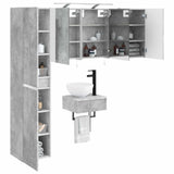 Bathroom Furniture Set 5 pcs Concrete Grey 33 x 34.5 x 160 cm 3407242