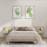 Bed Headboard with Cabinets Sonoma Oak Engineered Wood 3115750