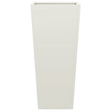 Garden Planters White 2 pcs 35x35x75 cm Steel 851083