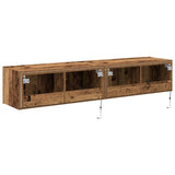 TV Wall Cabinet 2 pcs Old Wood 80 x 35 x 31 cm Engineered Wood 863105