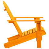 Garden Adirondack Chair Solid Fir Wood Orange 315878