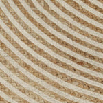 Handmade Rug Jute with Spiral Design White 120 cm 133717