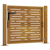 Garden Gate 100x75 cm Corten Steel Square Design 153196