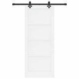 Sliding Door ORKDAL White 83 x 202 cm Solid Pine Wood 3333617