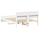 Bed Frame with Headboard White 140 x 200 cm Engineered Wood 3394226