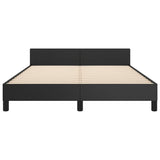 ZNTS Bed Frame without Mattress Black 180x200cm Super King Faux Leather 349900