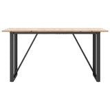 ZNTS Dining Table O-Frame 160x80x75 cm Solid Wood Pine and Steel 3282677