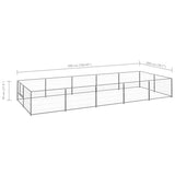 Dog Kennel Silver 10 m Steel 3082121