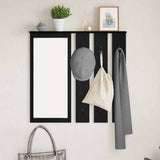 Wall-Mounted Coat Rack with Shelf Black oak 84 x 10 x 80 cm 874492
