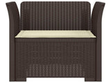 1-Seater Armchair with Cushion Rattan Look PP Brown 8011856