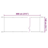 Vertical Awning Taupe 140x800 cm Oxford Fabric 148413