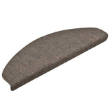 Stair Mats Self-adhesive 30 pcs 65x21x4 cm Beige Half Round Large 3365664