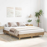 Bed Frame No Mattress Artisan Oak 75x190 cm Small Single Engineered Wood 861101