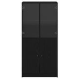 Highboard Black Oak 68 x 37 x142 cm 3329301
