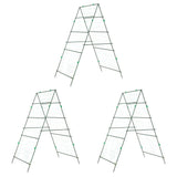 Garden Trellises for Climbing Plants 3 pcs A-Frame Steel 3281501