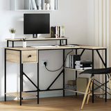 Desk with Drawer Sonoma Oak 120 x 79 x 86.5 cm Engineered Wood 859401