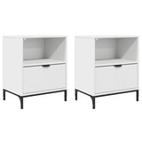 Bedside Cabinet 2 pcs White 49 x 36 x 61 cm Engineered wood 883475