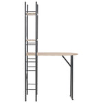 3 Piece Folding Dining Set with Storage Rack MDF and Steel 284406