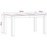 Dining Table 150 x 85 x 75 cm Solid Oak Wood Natural 42039177