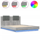 Bed Frame Grey sonoma Engineered wood 120 x 200 cm Bed Frame 3210022