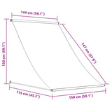 143752 Retractable Awning 150x150 cm Yellow and White