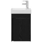 Bathroom Vanity Unit with Tap Black Oak 40.5 x 22.5 x 62 cm 889522