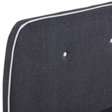 Bed Frame without Mattress Dark Grey Fabric 150x200 cm King Size 281099