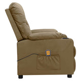 Massage Chair Cappuccino Faux Leather 339131