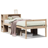 Bookcase Bed without Mattress 90x190 cm Single Solid Wood Pine 3321990