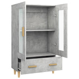Highboard Concrete Grey 70x31x115 cm Engineered Wood 812550