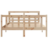 Bed Frame without Mattress 150x200 cm King Size Solid Wood Pine 3305763