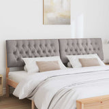 Upholstered Headboard Taupe 200 cm Solid Pine Wood 879322