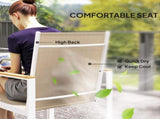 5 Piece Garden Furniture Set with 4 Armchairs and Tempered Glass Table Top, for Deck, Balcony T3398P313541