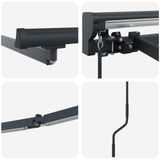 Manual Awning Frame with LEDs Anthracite 5 x 3 m Aluminium 42024816