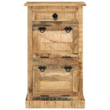 4-Layer Shoe Cabinet with Drawer Solid Rough Mango Wood 328297