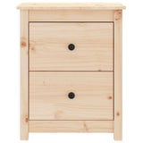 ZNTS Bedside Cabinet 50x35x61.5 cm Solid Wood Pine 813679