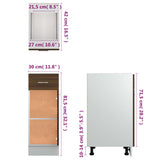 Drawer Bottom Cabinet Lyon Brown Oak 30x46x81.5 cm Engineered Wood 815569