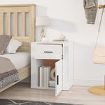 ZNTS Bedside Cabinet High Gloss White 50x36x60 cm Engineered Wood 816722