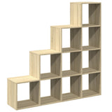 Room Divider Bookcase 4-Tier Sonoma Oak 131.5x29x131.5 cm Engineered Wood 857969