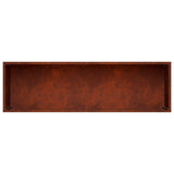 Garden Planter 2 pcs Rusty 100 x 30 x 30 cm Weathering Steel 8005231